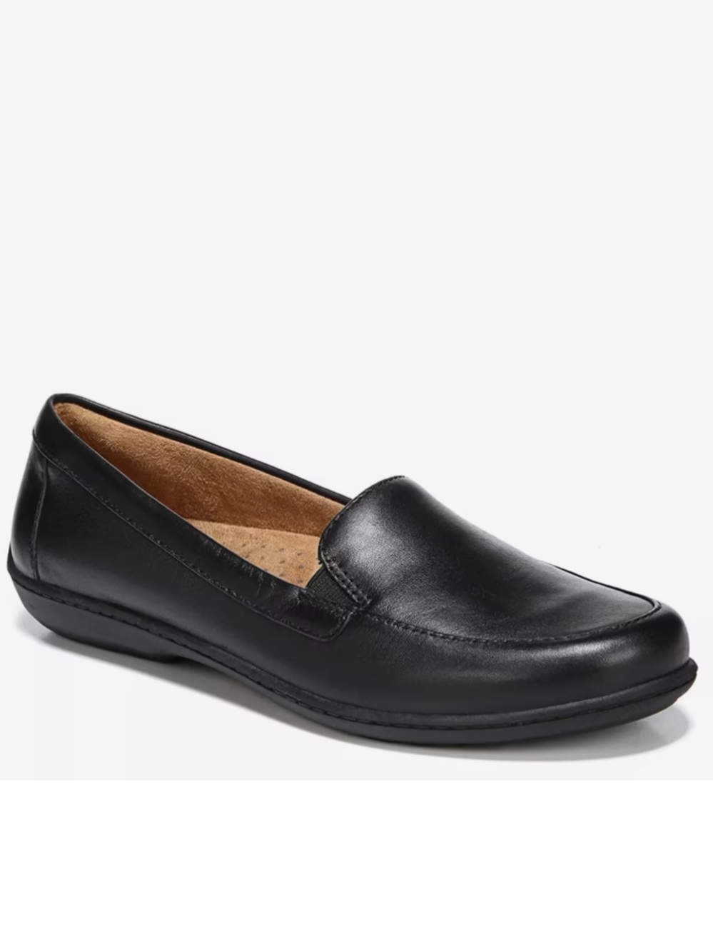 Soul Naturalizer Kacy Black Leather Slip-On Loafers Size 9 NEW